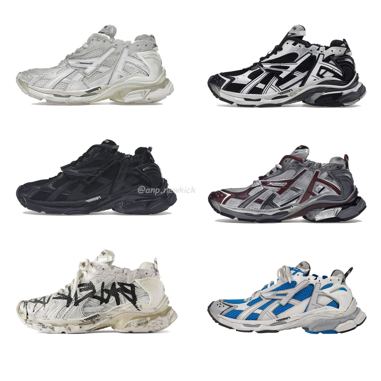Balenciaga Runner White Grey Silver Black Blue Multicolor Burgundy (1) - www.newkick.vip